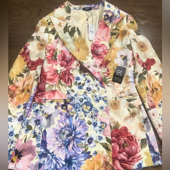 Express Floral Double Breasted Blazer NWT - Picture 4 of 8
